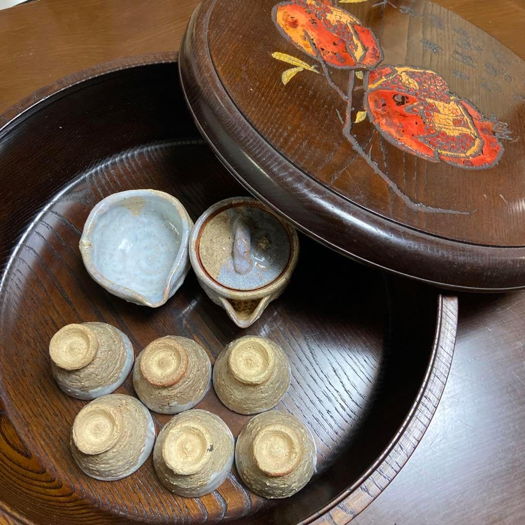 共箱 茶道具 窯元 陶酔庵 作:藪下康一(号:禅牛)萩焼 織部茶碗 共箱